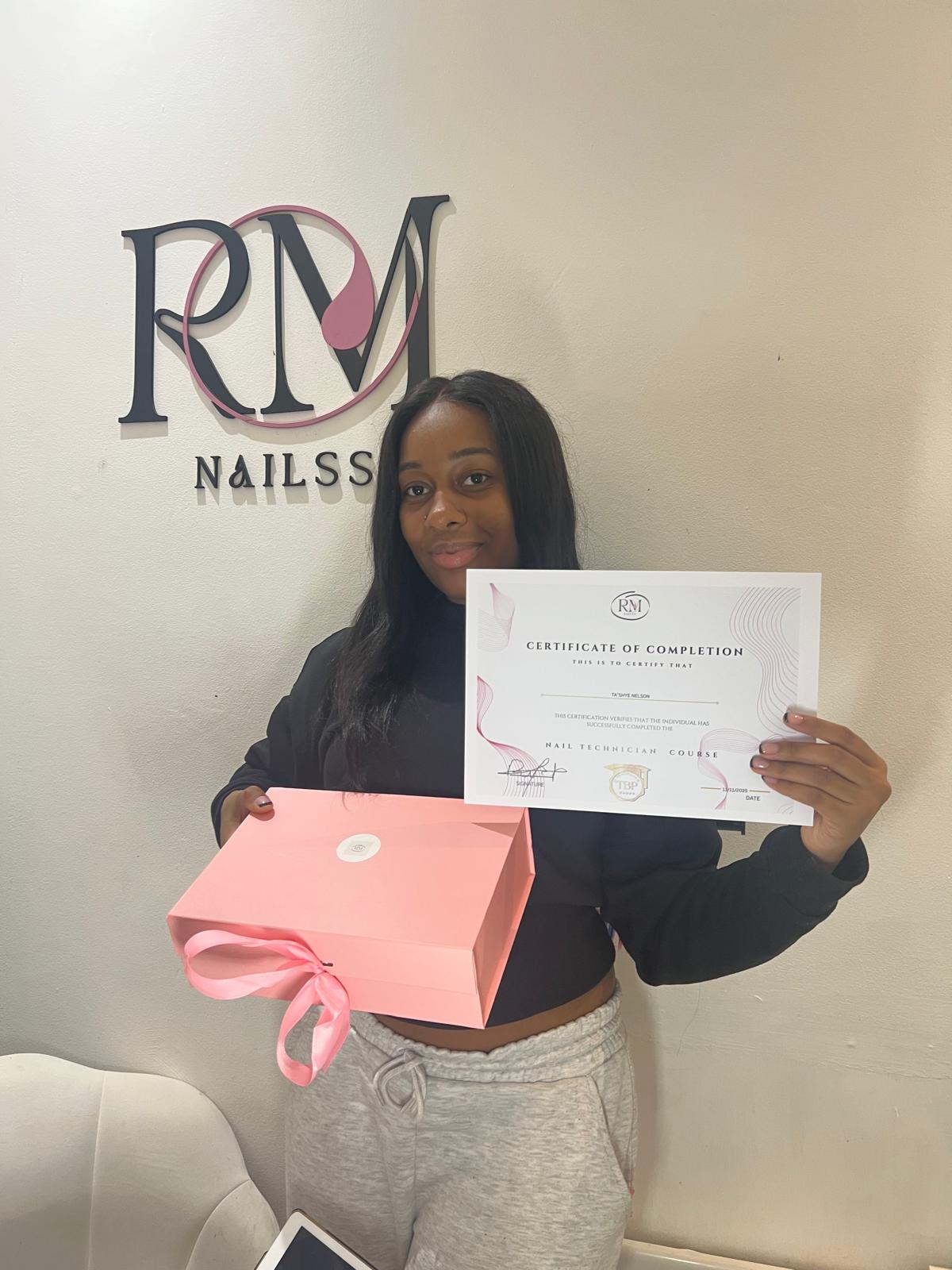 RMNailss Academy graduate with kit